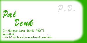 pal denk business card